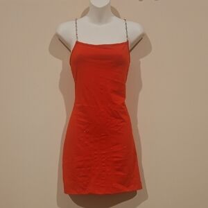 Red Spaghetti Strap Mini Dress